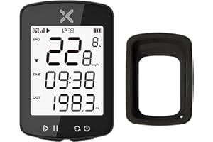 XOSS GPS Bike Computer Wireless with Cover(Black), Bluetooth IPX7 Waterproof Cycling Computer, Rechargeable Bicycle Speedomet