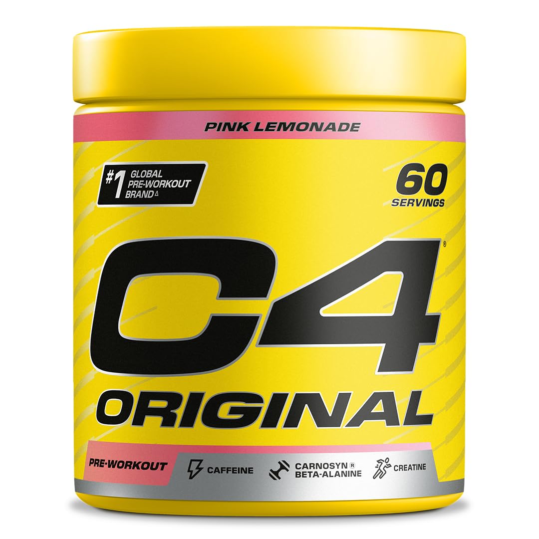 C4 Original Beta Alanine Sports Nutrition Bulk Pre Workout Powder for Men & Women | Best Pre-Workout Energy Drink Supplements | Creatine Monohydrate | Pink Lemonade | 60 Servings