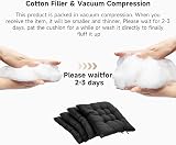 DKIEI 4 Pack Seat Cushions 40x40cm Dining Chair Cushions with Ties Black view 6