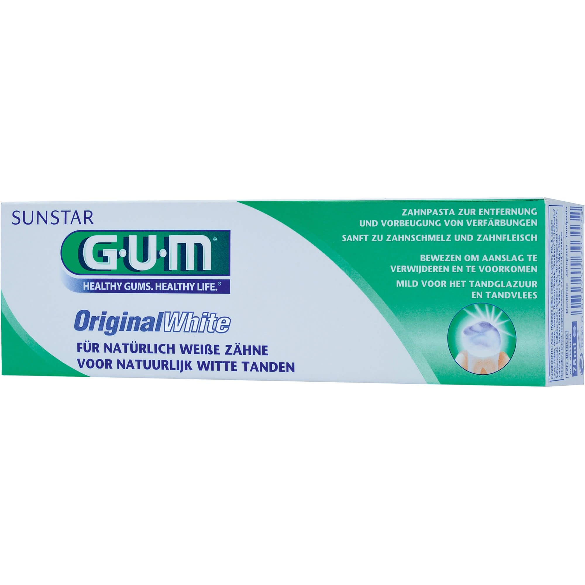 Gum Original White Toothpaste, 75 ml