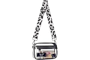 BLOCE Clear Crossbody Bag Stadium Approved for Women, Clear Purse Clear Bag for Women Men
