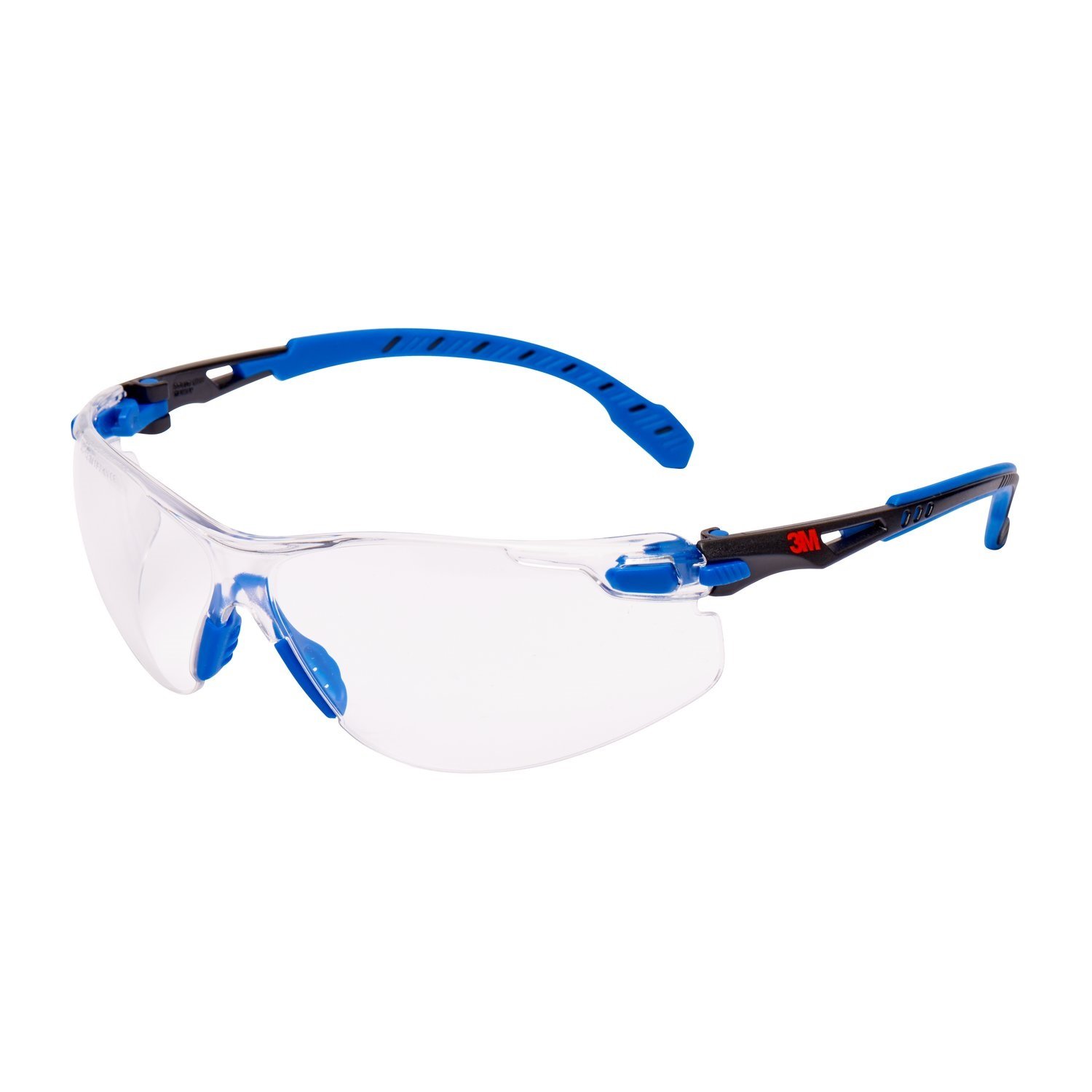 3M Solus Safety Glasses, Blue/Black frame, Scotchgard Anti-Fog, Clear Lens, S1101SGAF-EU