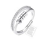 OOOPEL Sterling Silver Anxiety Ring With