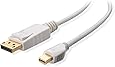 Cable Matters Mini DisplayPort (Thunderbolt&trade; 2 Port Compatible) to DisplayPort Cable in White 6 Feet - 4K Resolution Ready