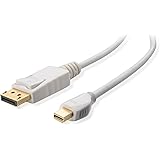 Cable Matters Mini DisplayPort (Thunderbolt&trade; 2 Port Compatible) to DisplayPort Cable in White 6 Feet - 4K Resolution Ready