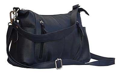 Musqari leather handbags for women cum sling bag (pure leather bag) (Blue_LLSB126)