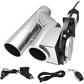 SPELAB Electric Alloy Steel Exhaust Cutout Valve 3.0 Inch 76mm Catback Single Y Pipe with One Controller Remote Kit