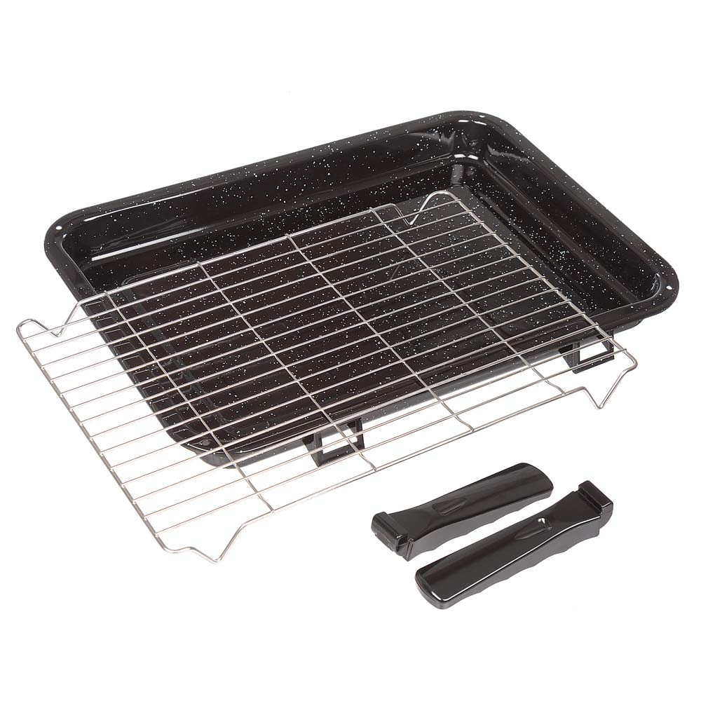 Invero Universal Vitreous Enamel Oven Cooker Grill Pan Tray with Steel