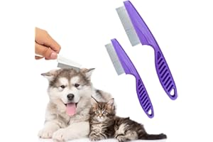 Multifunctional Pet Hair Comb Tear Stain Removal, 2024 New Magic Pets Grooming Comb Kit for Small Dogs Puppies, 2 in 1 Dog Co