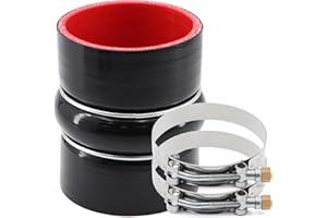 TUOLAUTHON High Performance Straight Silicone Hump Coupler ID 3 Inch 4-Ply Reinforced with 2 Protective Steel Rings, Wall Thickness 5mm, Length 4 Inch Suitable High Level Turbo Pipe