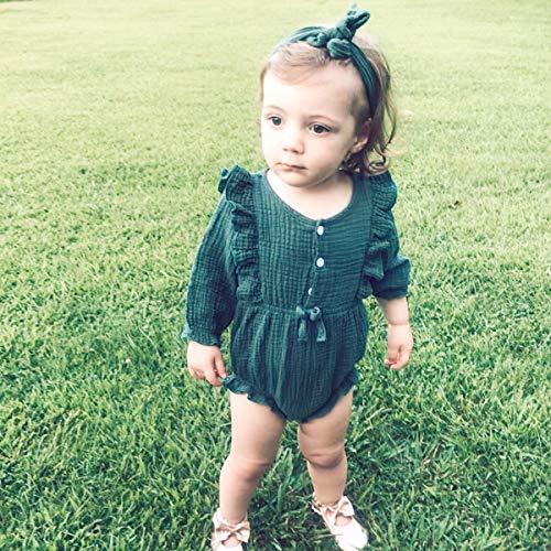 Renotemy Infant Baby Rompers Girl Cotton Linen Onesie Long Sleeve Jumpsuits One Piece Bodysuit Baby Girl Clothes 3 6 Months Pricepulse