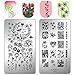 Ejiubas Nail Stamper Nail Stamping Kit - Nail Stamp Nail Polish Stamper Scraper