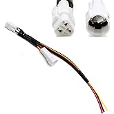 iJDMTOY Sumitomo 3-Pin in-Line Accessory Power Adapter Harness for Yamaha | For ATV UTV Dirt Bike Front/Rear Light Repair/Replace/Retrofit Conversion, 3-Way Output Power Plug/Connector