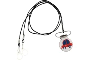 SCICALIFE Clip Anti- Lost Lanyard Keepers Double Ear BTE Hearing Holder Straps Protector Retaining Clips with Hanging Rope for Adults Seniors Kids Style 2