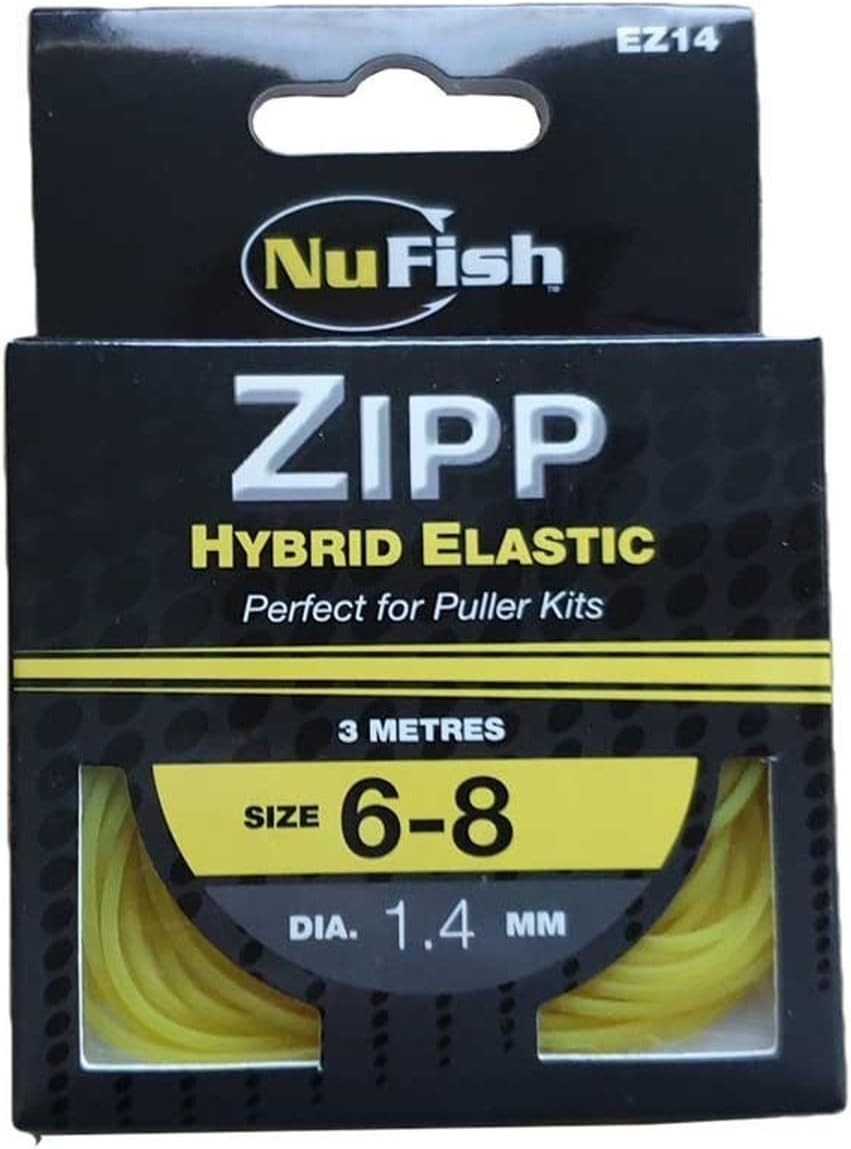 NUFISH Zipp Hybrid Elastic 3m Carp Pole Elastic 6-8 Yellow 1.4mm