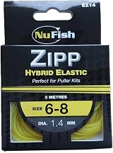 NUFISH Zipp Hybrid Elastic 3m Carp Pole Elastic 6-8 Yellow 1.4mm