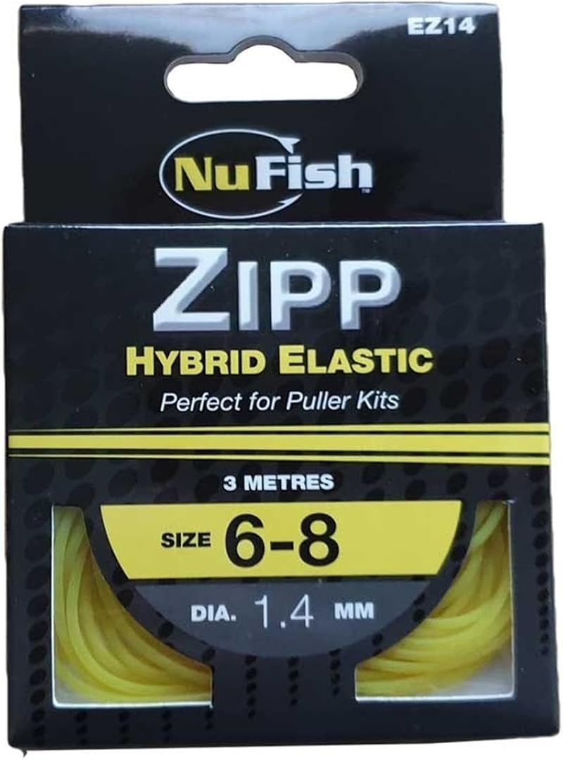 NUFISH Zipp Hybrid Elastic 3m Carp Pole Elastic 6-8 Yellow 1.4mm