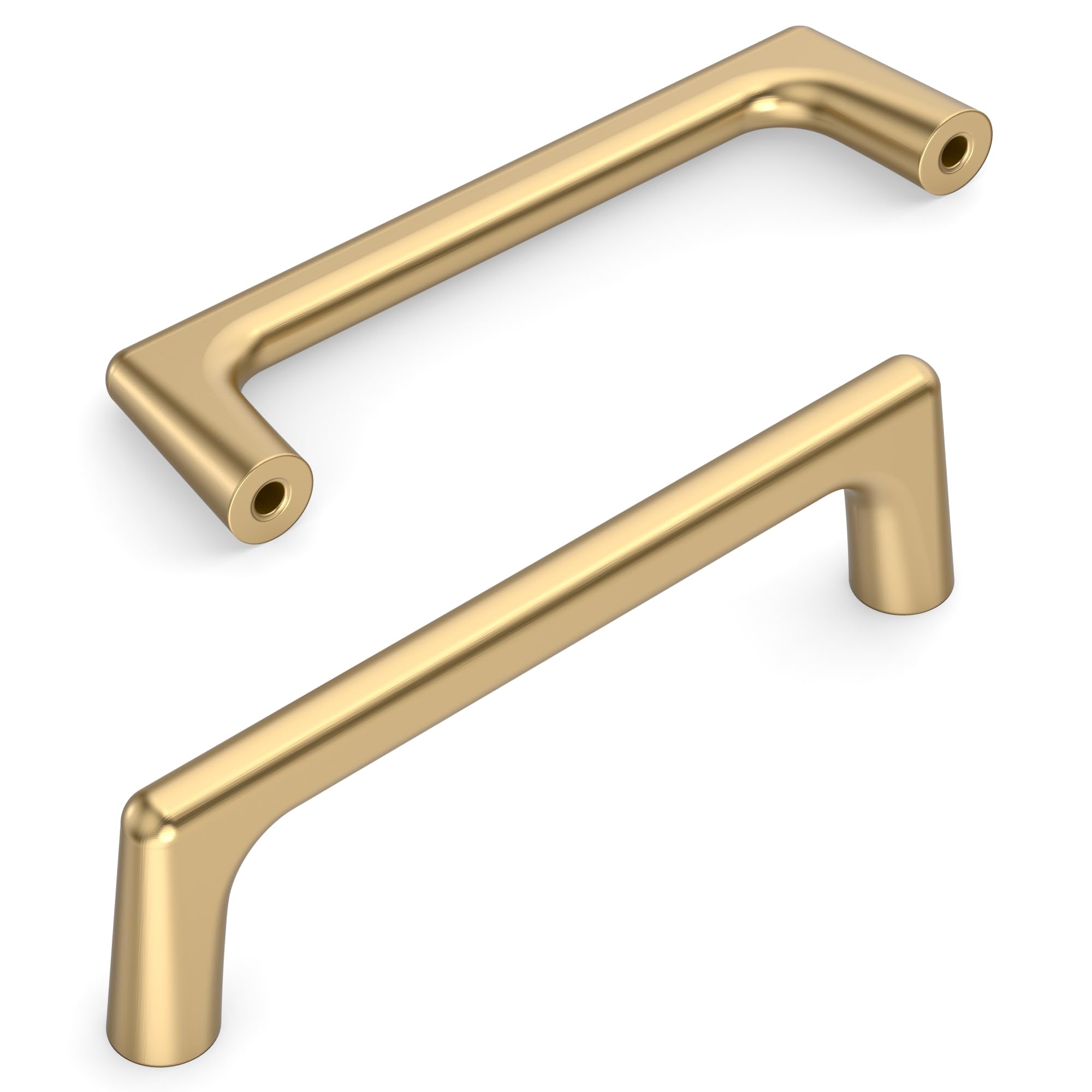 Photo 1 of Amerdeco 10 Pack Champagne Bronze Cabinet Pulls 3.75 Inch(96MM) Hole Centers Kitchen Cabinet Handles Hardware