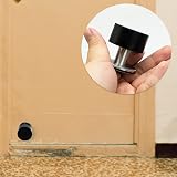 SZXMDKH 2pcs Black Stainless Steel Door Stops with Adhesive Stickers view 5