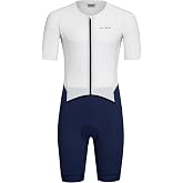 Mens Triathlon Suit - Athlex Aero Race Suit V2 with Tri-Tech Pad - White | Tri Suit with One Piece Design, Aero Fabric, Vapour-cool, 4 mm Chamois and Two Rear Pockets