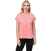 HORSSLE Women Chemo Shirts for Port Access 2-Side Snap Shoulder Surgery & Dialysis Recovery Shirts, Lightweight & Breathable