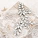 Venusvi Bride Wedding Crystal Hair Pins Rhinestone Bridal Hair Pieces Wedding Hair Accessories for Women and Girls (Pack of 2) (Silver)