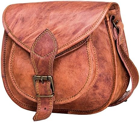 Urban Leather Bags Handmade Soft Leather Cross Body Sling Bag For Women or Girl, Satchel Bag, Tan Brown Purse For College Office Camping Business Travel, Size 11 Inch, No Faux or PU, No Foul smell