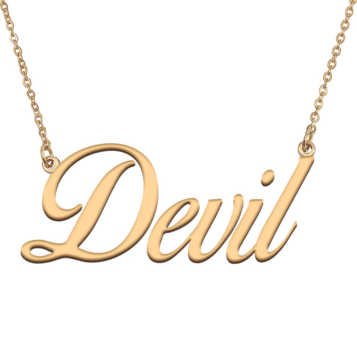 HUAN XUN Customized Custom Simple Any Name Necklace