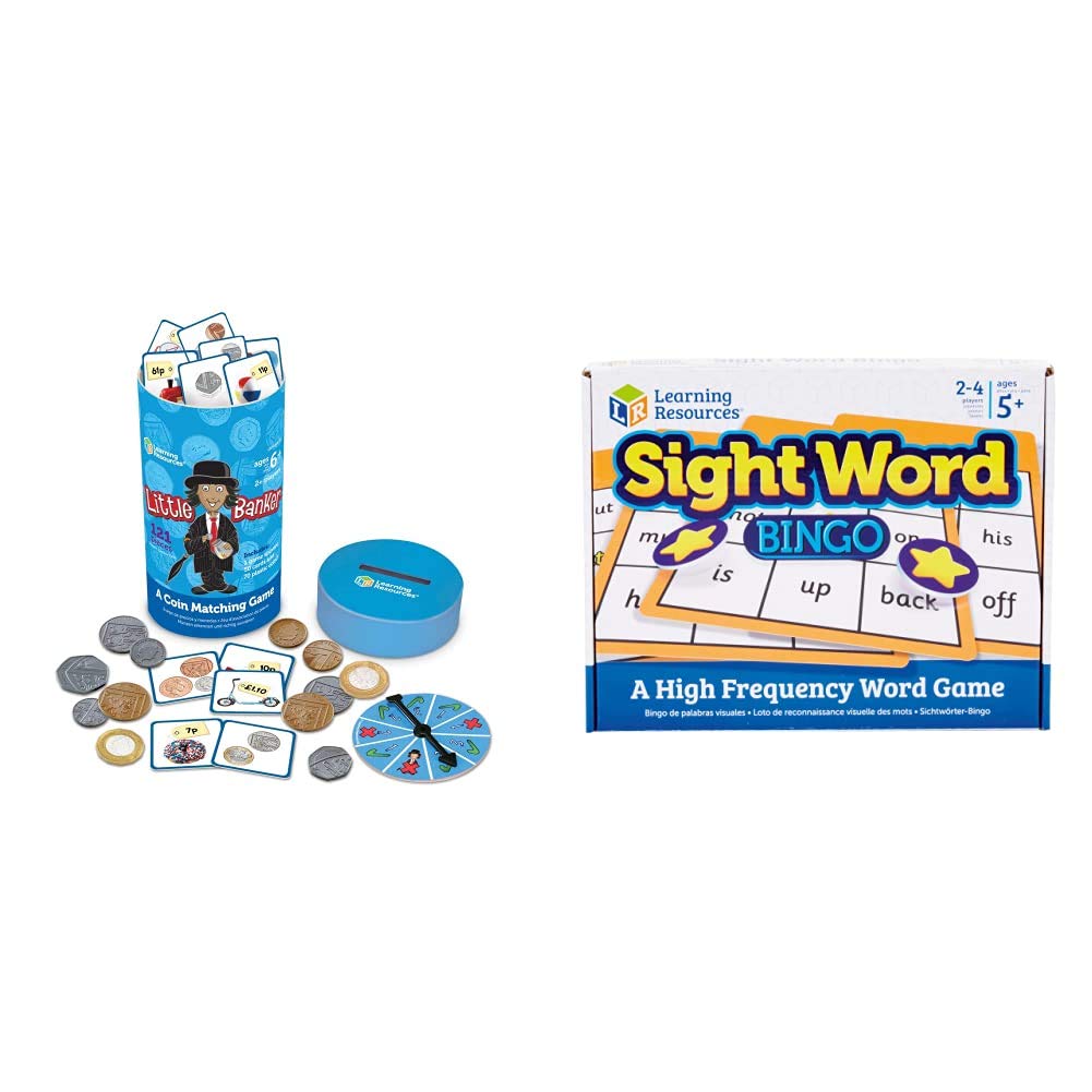 Learning Resources Little Banker Coin Matching Game & Learning Resources Sight Word Bingo