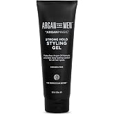 Argan Magic Strong Hold Styling Gel - Flake-Free Argan Oil Formula for Superior Hold and Long-lasting Control | Paraben Free, (8 Fl Oz)
