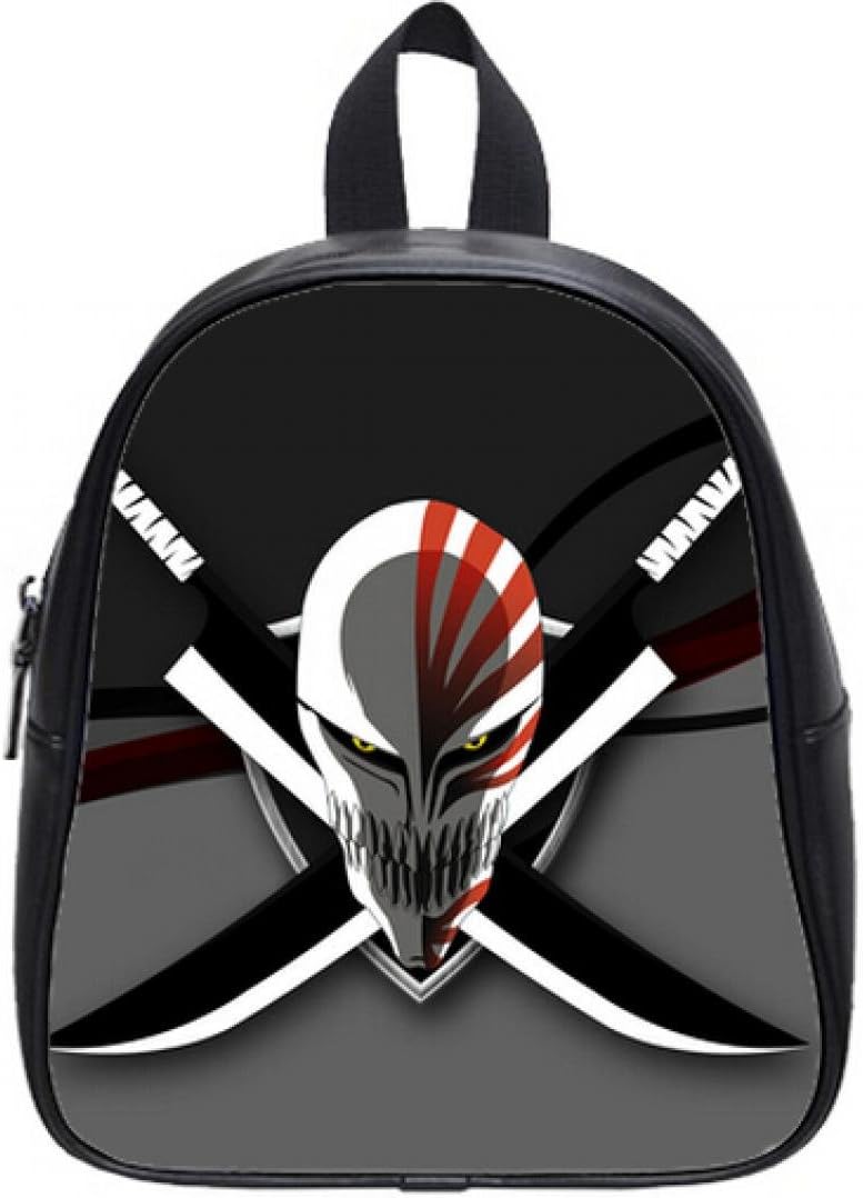 2015 New Leather Backpacks Custom Anime Bleach Mask With Knife Middle School Student Shoulder School Bag Travel Backpack