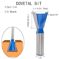 CHCYWJGJ 1/2 ShankDovetail Router Bit