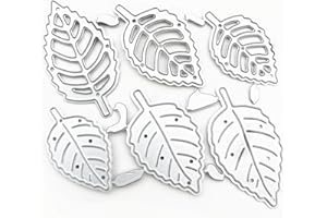 YKW Leaf Shape Metal Cutting Dies Set with Embossing Tools for Card Making Album, Scrapbooking Paper Craft DIY Kit, Includes Die Cuts Etching Stencils Stamps Thin Banner Cutting Dies