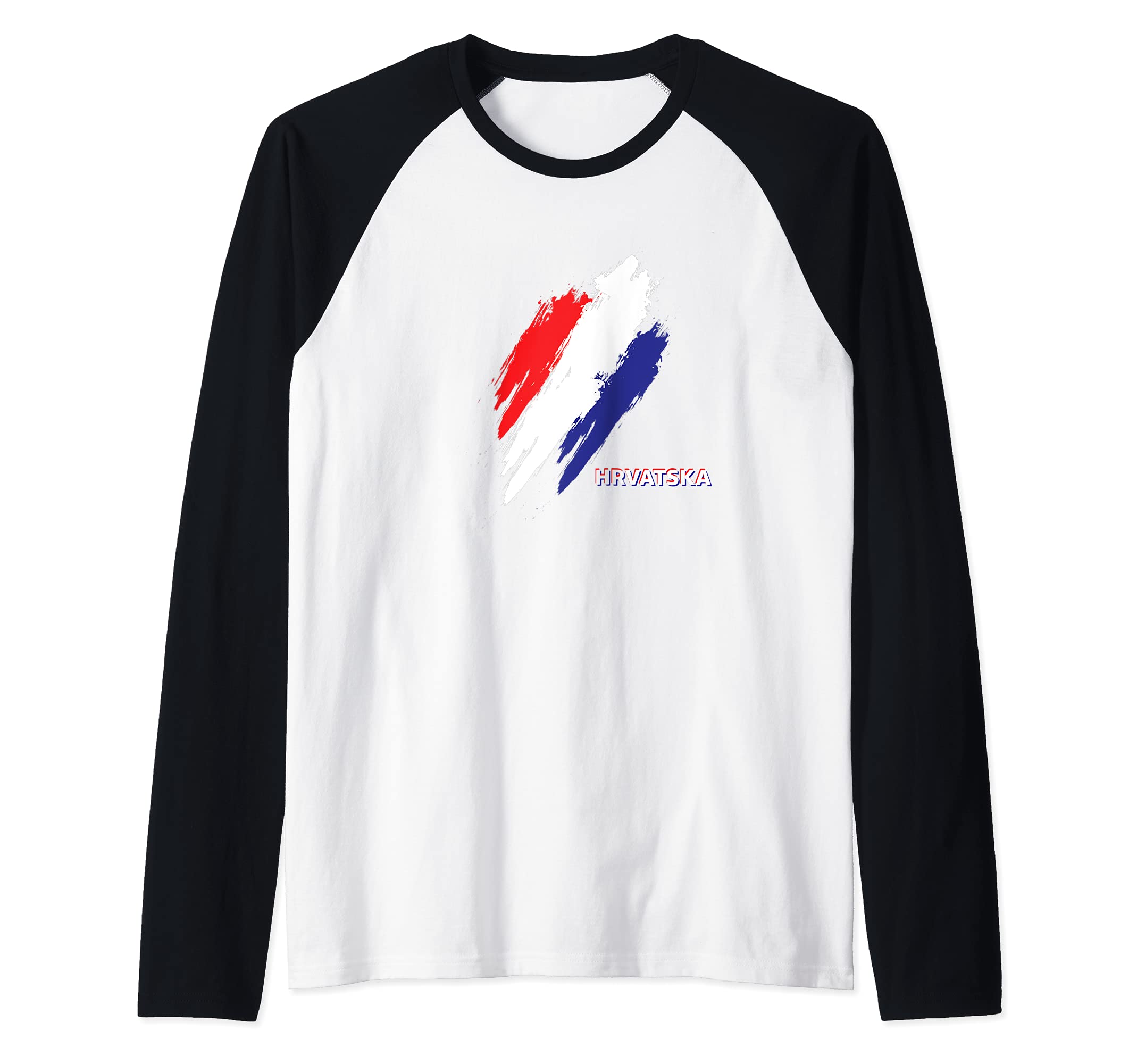 Flag Croatia Raglan Baseball Tee