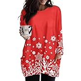 RITERA Plus Size Top for Women Long Sleeve Tunic Tops Winter Shirts Fall Casual T-shirts with Pockets Crewneck XL-5XL