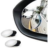 WildAuto Blind Spot Mirrors,360°Rotatable Round HD Glass Frameless Convex Rear View Mirror for Universal Cars