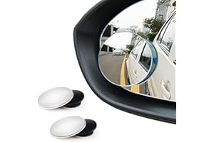 WildAuto Blind Spot Mirrors,360°Rotatable Round HD Glass Frameless Convex Rear View Mirror for Universal Cars
