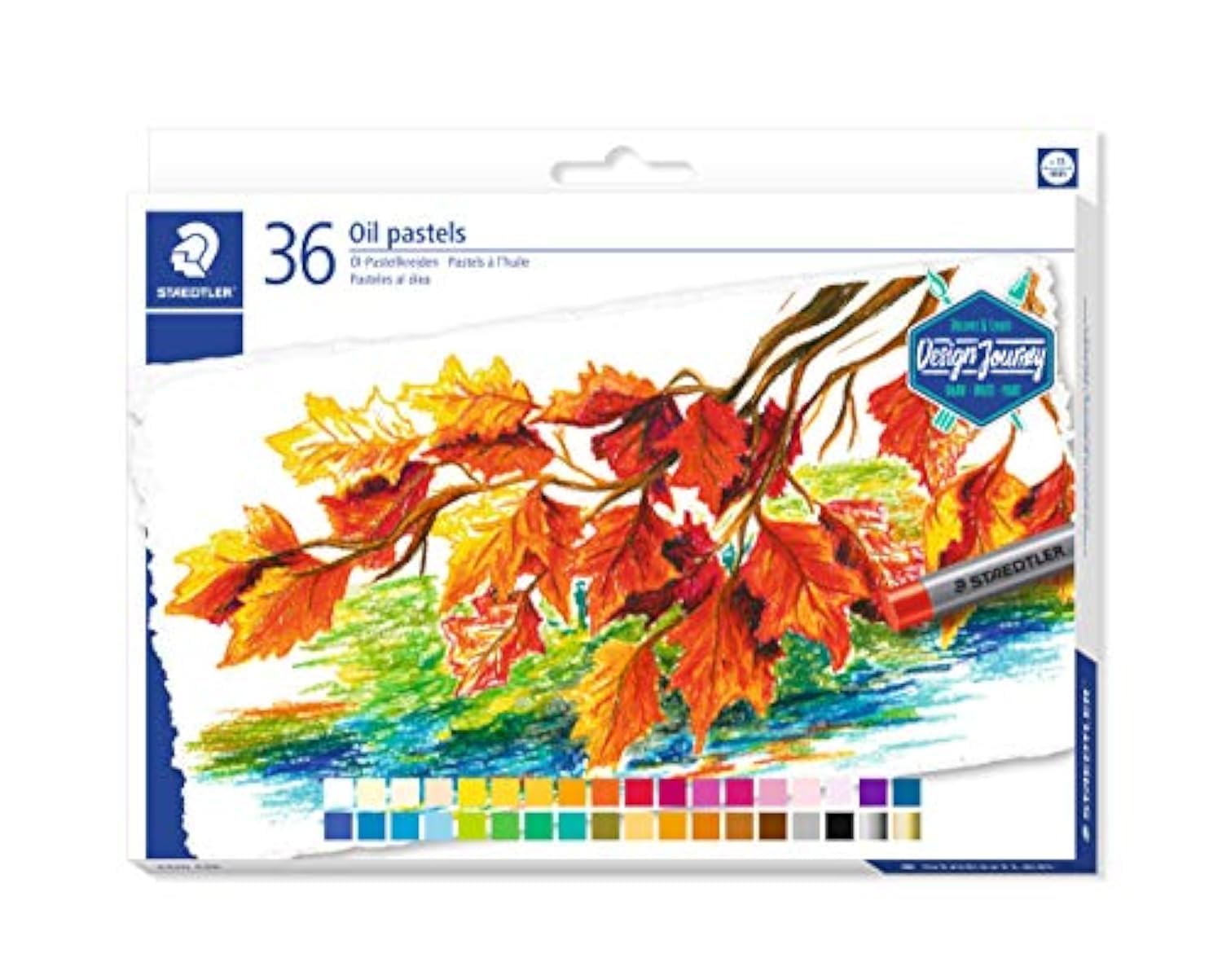 STAEDTLER 2420 C36 Design Journey Oil Pastels - Assorted Colours (Pack of 36)