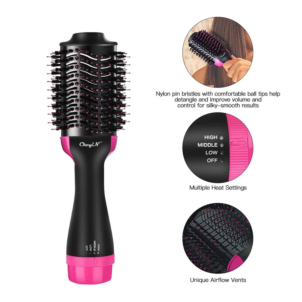 Hot Air Brush, CkeyiN One Single Step Hair Dryer and Volumizer Professional Salon Styling Tools & Appliances Blow Dryer Styler Brush for All Hair Type : Beauty
