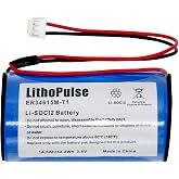 LithoPulse ER34615M-T1 3.6V D Cell Batteries 14500mAh Li-SOCL₂ Battery | Non-Rechargeable Battery Compatible with DSC WT4911 WT4911B WT8911 ALEXOR Wireless Outdoor Siren WT4911BATT ADT