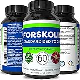 Forskolin Pure Supplements For Men & Women - Weight Loss Pills - Natural Appetite Control - Potent Testosterone Booster - Forskolin Extract For Weight Loss - Burn Belly Fat