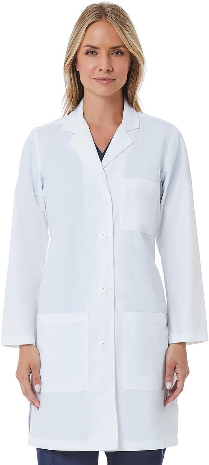 Maevn Women's Long Lab Coat(White, Medium)