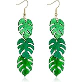 Palm Tree Earrings for Women Tropical Summer Beach Earrings Coconut Pineapple Lightweight Dangle Jewelry