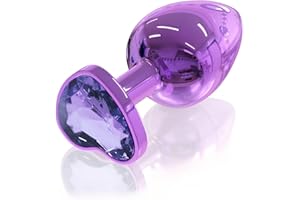 Small Anal Plug for Beginners - Heart-Shaped Jewel Base, G Spot Anal Toy, Adult Sex Toy for Couples, Women & Men, Personal Pl