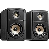 Polk Signature Elite ES15 Surround Sound Speakers - Hi-Res Audio Certified, Dolby Atmos & DTS:X Compatible, 1" Tweeter & 4" Woofer, Power Port Technology for Bass (Pair, Stunning Black)