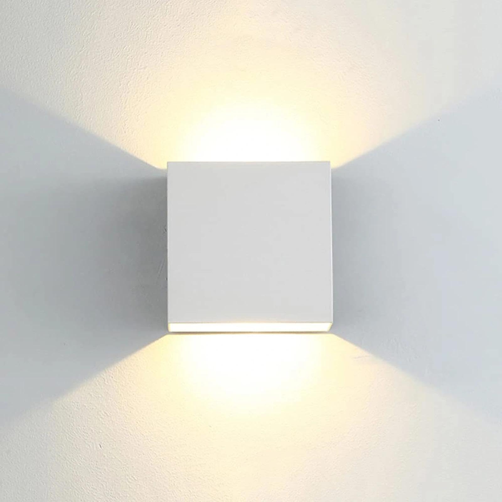 CYUaoao 7W Aluminum LED Wall Sconce Indoor/Outdoor 3000K Warm White Ip65 Waterproof LED Wall Lamp for Bedroom Living Room [Energy Efficiency Class A ++]