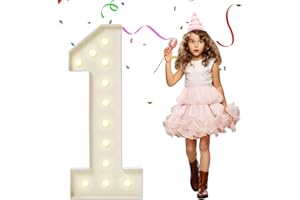 eufony 4FT Marquee Numbers, Large Light Up Numbers 1 for 1st 15th 16th Birthday Party Decorations, Giant Light Up Number for Baby Shower Anniversary Decor, 4 Feet Number 1 w/Lights DIY Kit