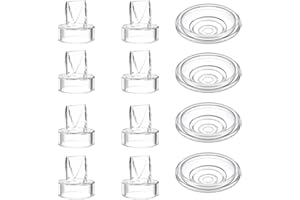 8pcs Duckbill Valves and 4pcs Silicone Diaphragm Compatible with Momcozy S12 Pro/S9 Pro/TSRETE S12/Kmaier S12 Wearable Breast