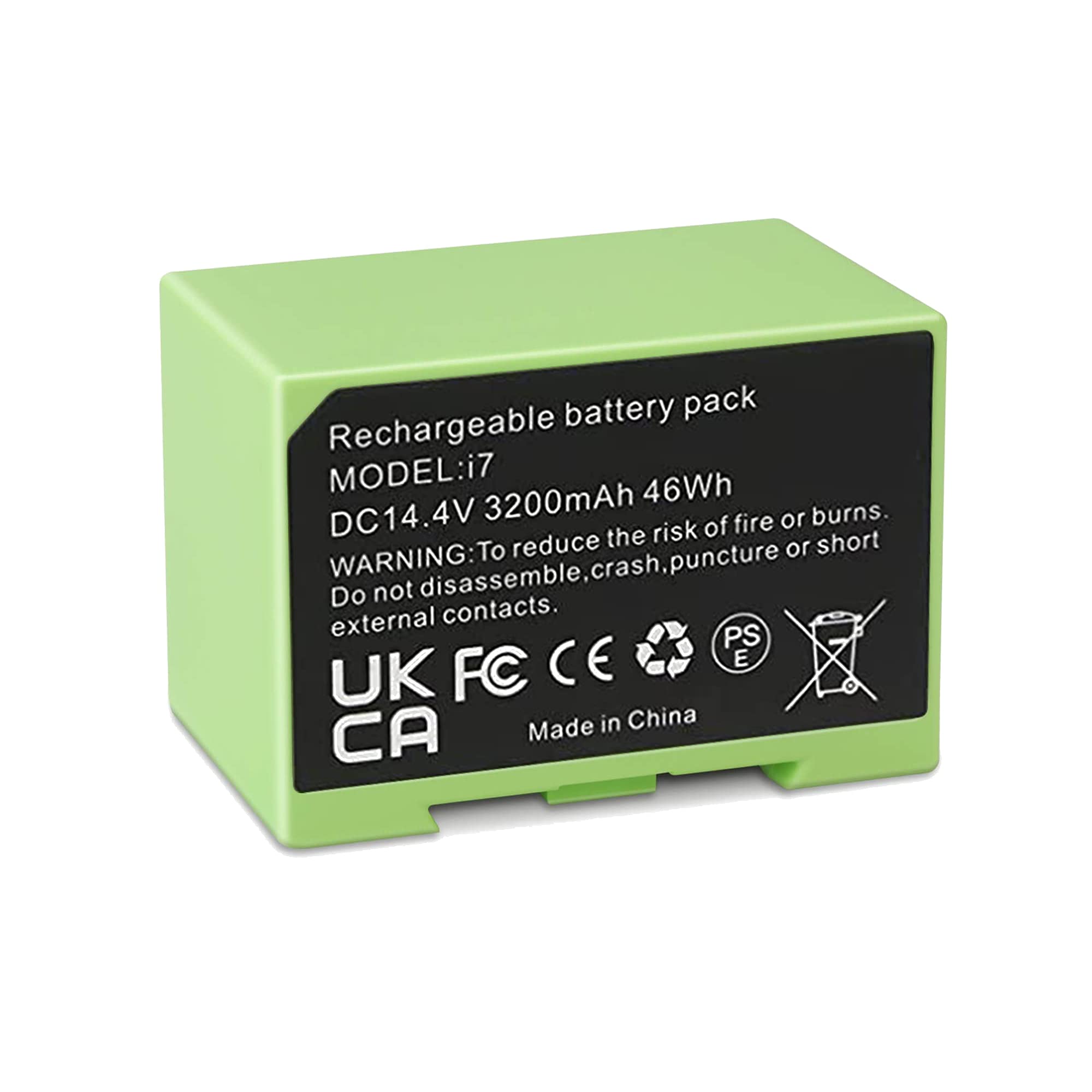 SLODA i7 i3 i4 Replacement Battery for iRobot Roomba e and i Series i7 i7+ i3 i3+ i4 i4+ 4624864 ABL-D1 Vacuum Cleaner [3200mAh 14.4V]