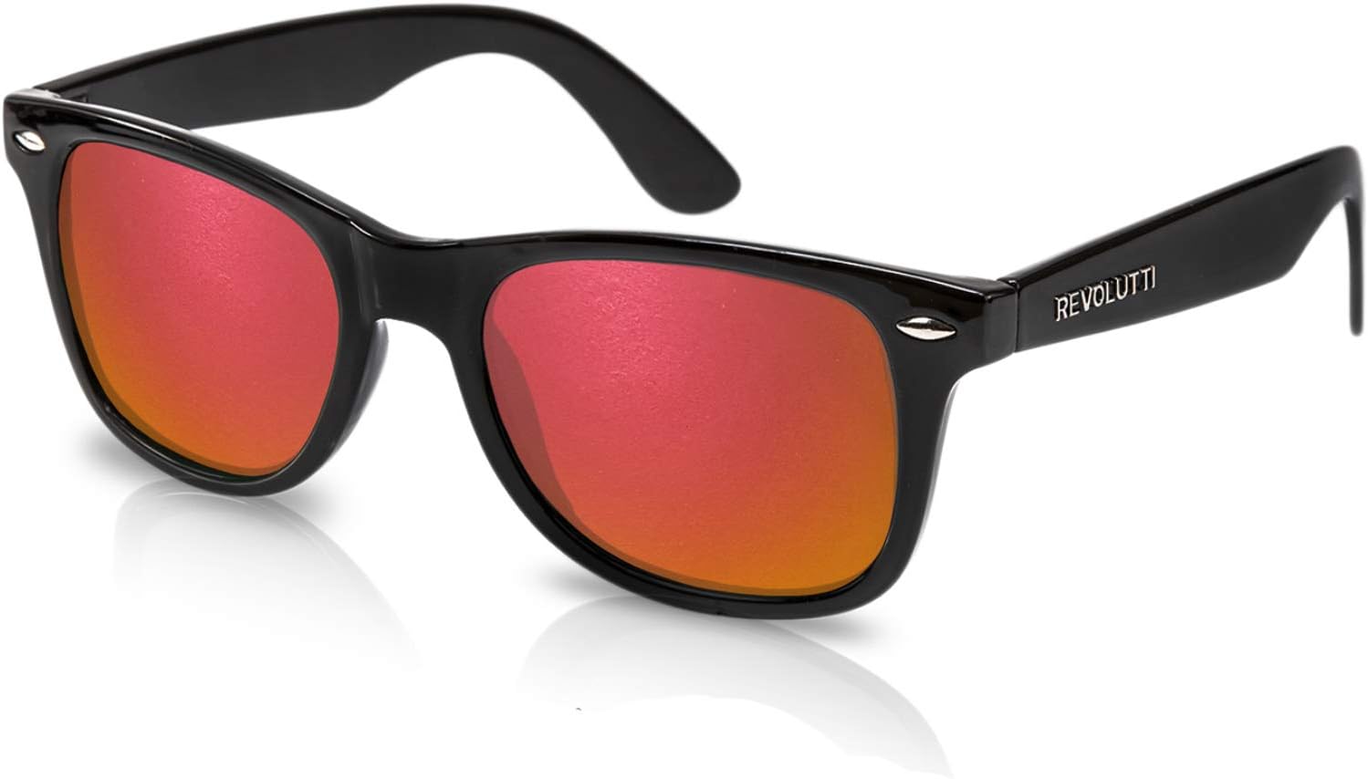 REVOLUTTI Polarized Sunglasses for Men and Women | Imperial Red UV400 Protection Factor Lenses with Maintenance Set